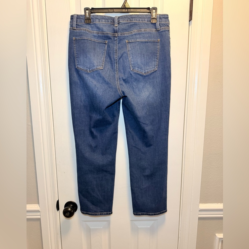 Talbots Dark Blue Straight Crop Jeans - Picture 2 of 6